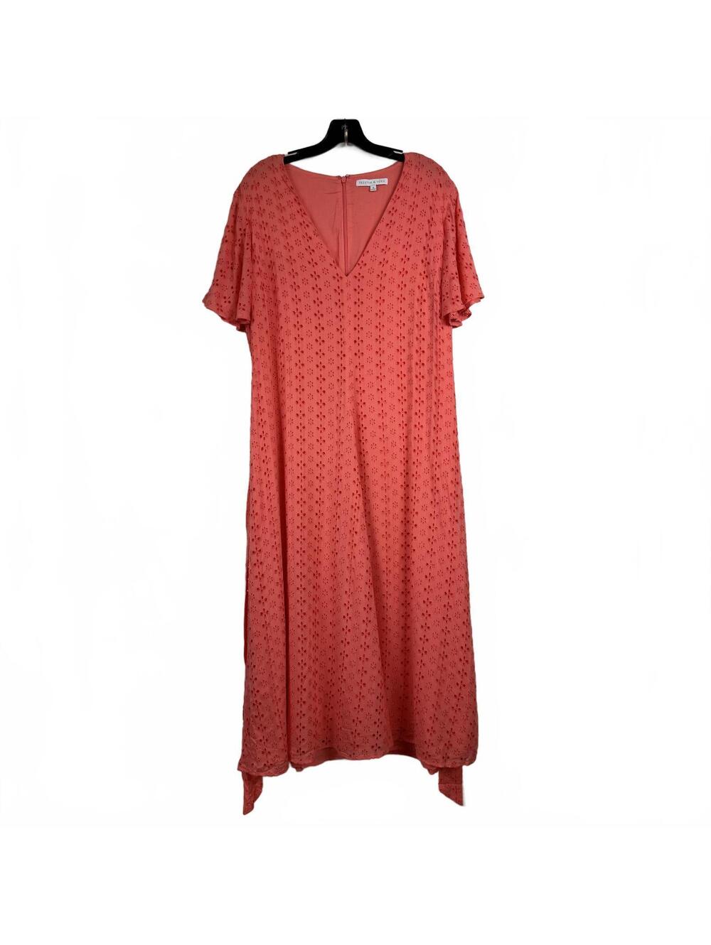 Preston & York Coral Short Sleeve Maxi Dress with Belt Women's Size 18
